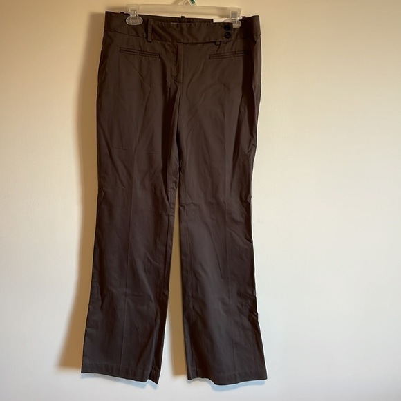 NWT Loft Marisa Modern Pants 6 Low Waist Gray Trouser Boot Cut Stretch BUsiness - Picture 2 of 9